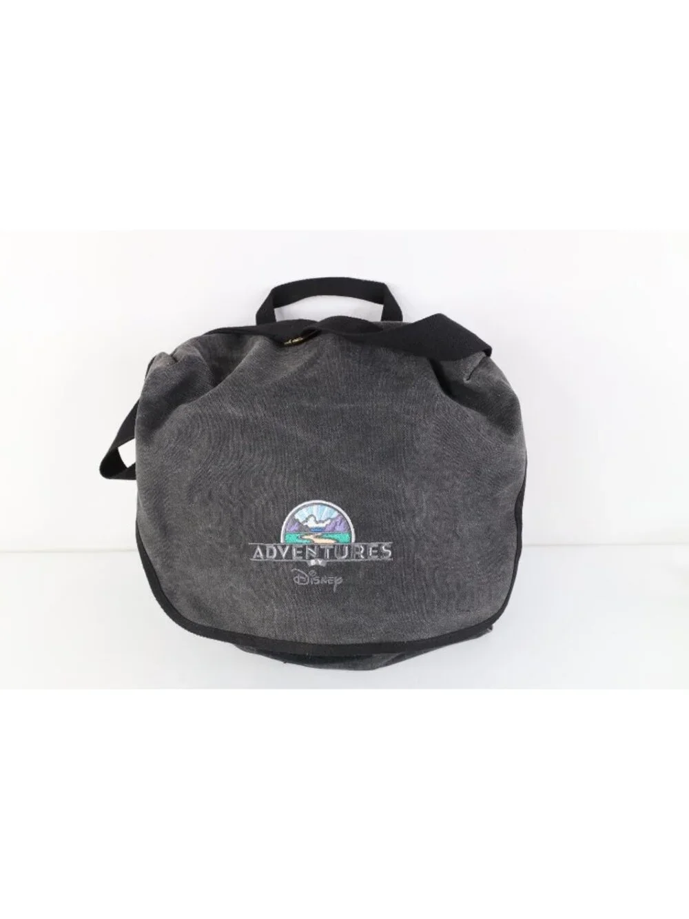Vintage 90s Y2K Adventures by Disney Canvas Flap Messenger Bag Carry On Black